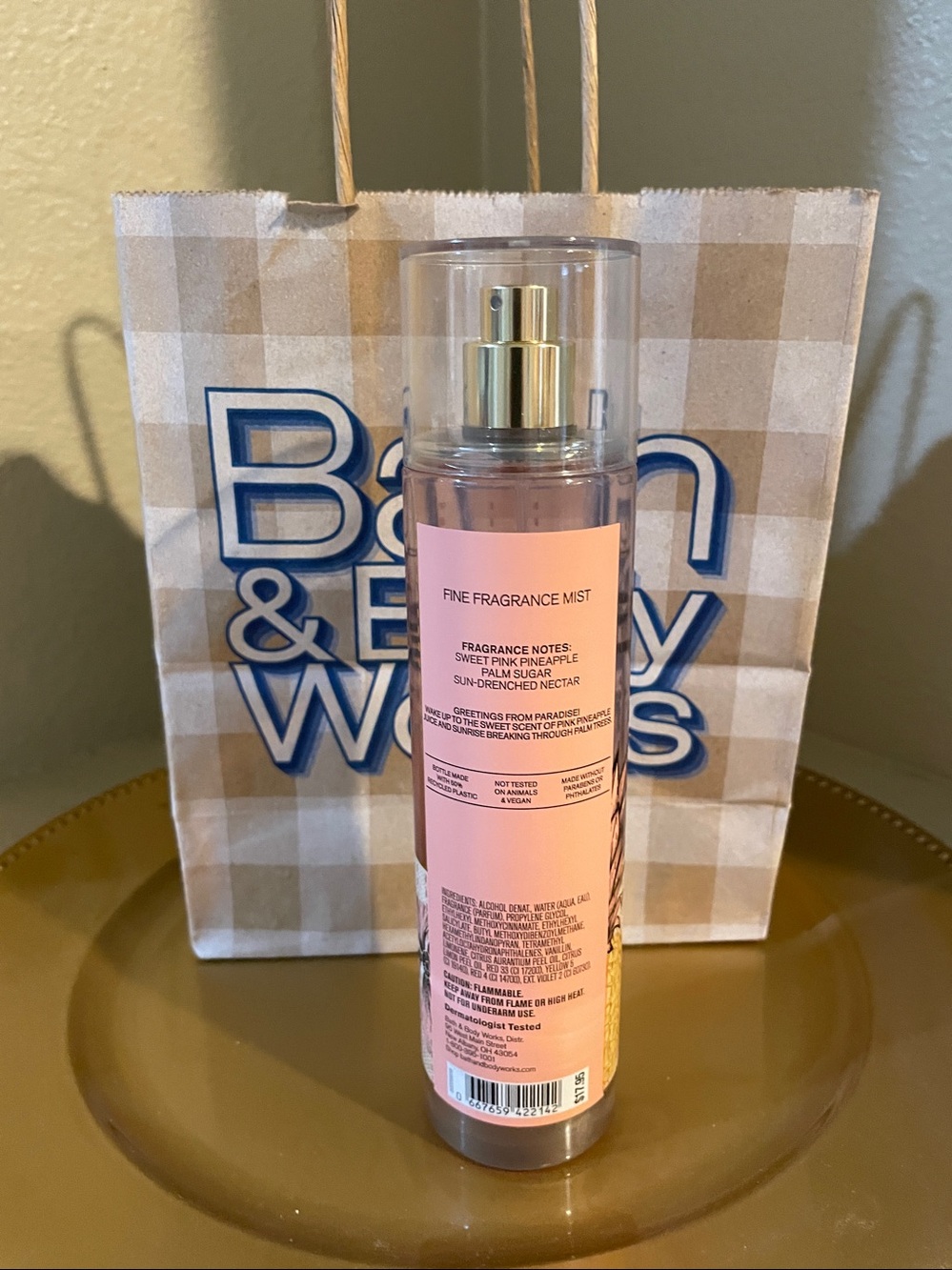 Bath & Body Works Costa Rica Pink Pineapple Sunrise Fragrance Mist-8 oz bottle - Picture 6 of 9